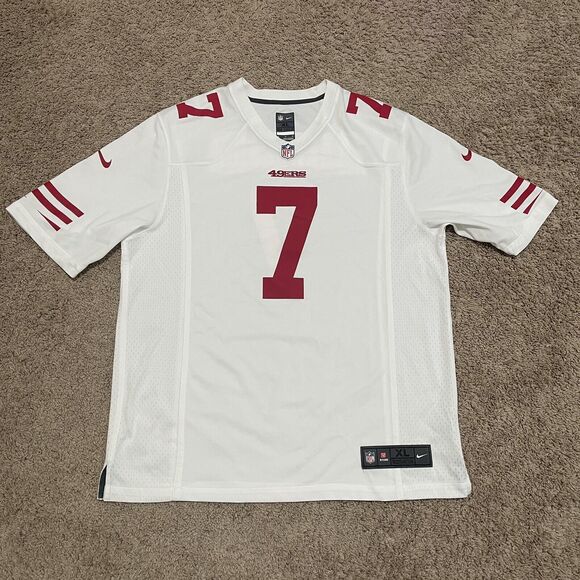 San Francisco 49ers Jersey XL White #7 Colin Kaepernick Nike NFL Season 2012 - Picture 1 of 12